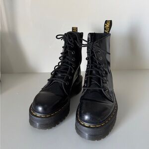 Dr. Martens Black JADON BOOT SMOOTH LEATHER PLATFORMS